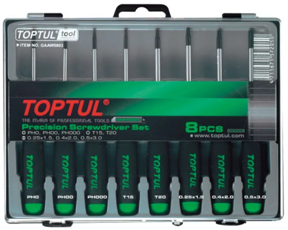 Jeu de tournevis de précision TOPTUL GAAW0802