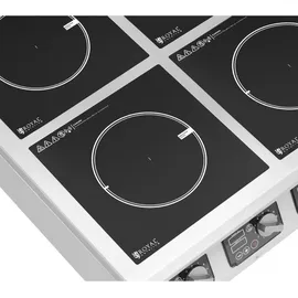 Royal Catering Induktionsplatte 4 x 3500 W 4 x 20 cm Timer