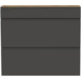 MODERANO Hängeschuhschrank 110 x 97 x 33 cm 2 Fächer, 1 Schublade Eiche / anthrazit
