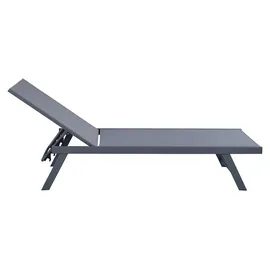 Home Deluxe NAILEA Gartenliege 192 x 60 x 96 cm Grau
