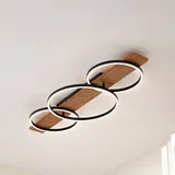 LINDBY Lindby, Galad 3 LED Deckenleuchte Holz / Esszimmer, - 98 - 40 - 9.2