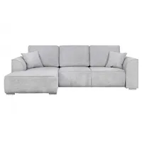 Ecksofa INOSIGN "Beatrice L-Form" Sofas Gr. B/H/T: 265cm x 86cm x 170cm, Struktur weich, Ottomane links, ohne Bettfunktion-ohne Bettkasten, beige (creme) wahlweise auch mit Bettfunktion und Bettkasten