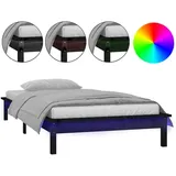 vidaXL Massivholzbett 120 x 190 cm Schwarz