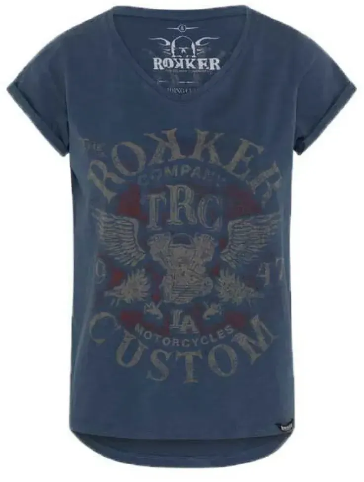 Rokker Custom Kurzarm-t-shirt - Blue - L