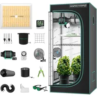 Mars Hydro TS1000 Growzelt Komplettset Led Grow Set mit 4' Belüftungssat