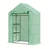 Floordirekt Harrest Foliengewächshaus Grün 73 cm x 143 cm x 195 cm
