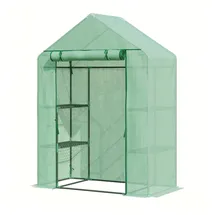 Floordirekt Harrest Foliengewächshaus Grün 73 cm x 143 cm x 195 cm