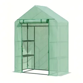 Floordirekt Harrest Foliengewächshaus Grün 73 cm x 143 cm x 195 cm