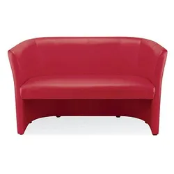 Nowy Styl 2-Sitzer Sofa Club Duo rot Kunstleder