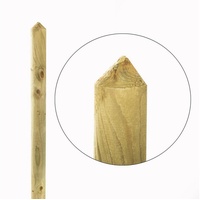 Mega-Holz Holzzaun Zaunlatten-Paket Halbpalisade Kiefer 80cm, (Sparpaket, 40-St., Zaunlatten ohne Pfosten) grün 4,4 m x 6 cm