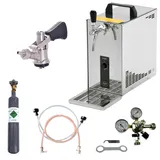 bietal® Bier Zapfanlage Bierkühler 35 L/h KOMPLETTSET - KEG Korb - CO2 0,5 kg