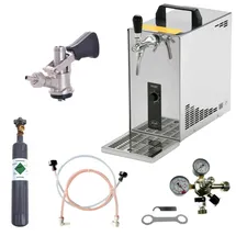 bietal® Bier Zapfanlage Bierkühler 35 L/h KOMPLETTSET - KEG Korb - CO2 0,5 kg