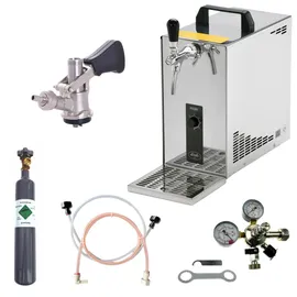 bietal® Bier Zapfanlage Bierkühler 35 L/h KOMPLETTSET - KEG Korb - CO2 0,5 kg