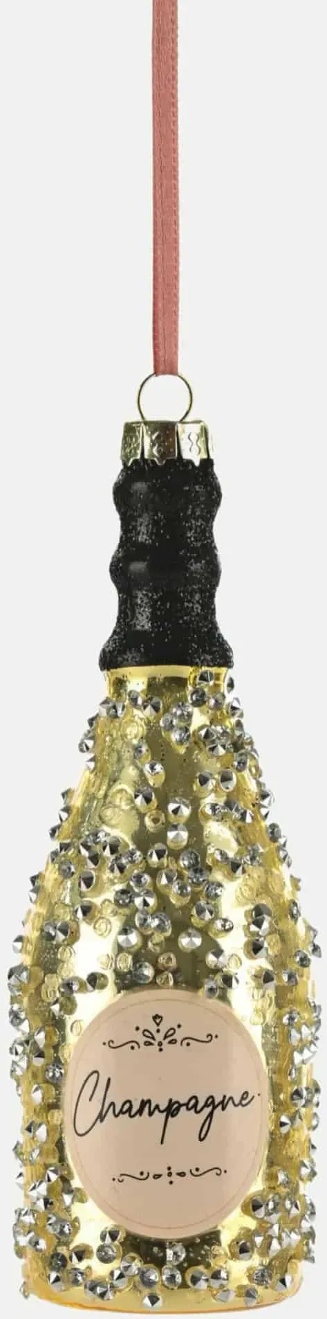 Hänger Flasche Champagner Gold