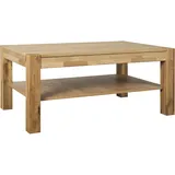 vogl möbelfabrik Couchtisch VOGL MÖBELFABRIK "Toronto", braun (eiche, eiche, eiche), B:105cm H:46cm T:65cm, Tische, Couchtisch Eckige Couchtische Holz-Couchtische, in 2 Größen, mit Ablageboden, teilmassiv, Höhe 46 cm, Made in Germany