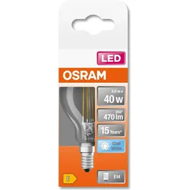 Osram LED Lampe 4W P40 Filament klar neutralweiss wie 40W 4058075435209