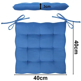 NatureMark Stuhlkissen 40 x 40 cm Blau