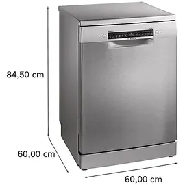 Bosch Serie 4 SMS4EVI08E Geschirrspüler (freistehend, 600 mm breit, Edelstahl)