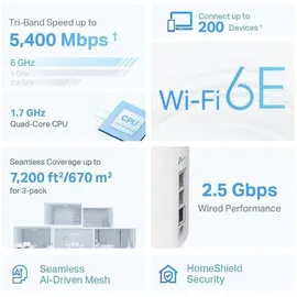 TP-Link Deco XE75 Pro V1 - WLAN-System - (3 Router)