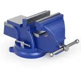 XPOtool Wiltec Schraubstock Light Duty 100 mm Klemmbacke, Spannwerkzeug mit Amboss leichte Beanspruchung für Werkbank