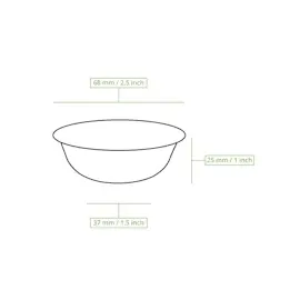 BIOZOYG 2000 Stück Dipschälchen 30ml rund Einwegschälchen Palmblattschälchen Snackschälchen, kompostierbar, ideal für Fingerfood und Snacks