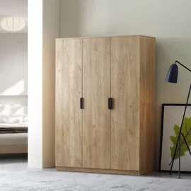 [en.casa] Kleiderschrank Eiselfing 176x120x52 cm 4 Fächer