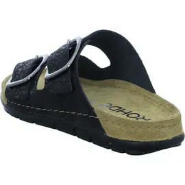 ROHDE Damen Pantolette Leder Schnalle Muster schimmernd Rodigo-D 5857, Größe:39 EU,