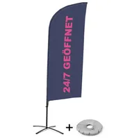 Showdown Displays Beachflag - Komplett-Set - 24/7 Geöffnet -