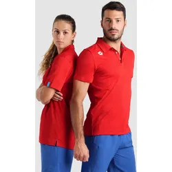 Team Poloshirt Unisex Einfarbig - Red - M