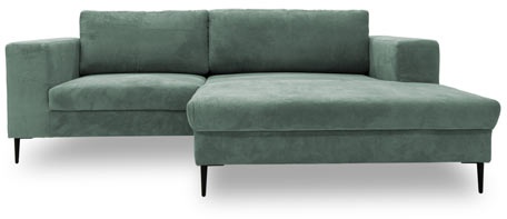 DOMO collection Ecksofa »Modica« aus Cord - schwarz - schwarz