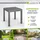 Juskys Laki Gartentisch 70 x 70 x 70 cm Anthrazit