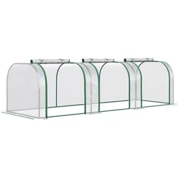 Outsunny Foliengewächshaus PVC(Folie), Stahl(Gestell)