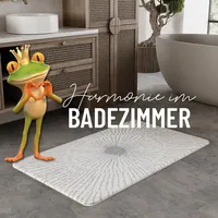 WECON HOME Basics Badteppich Jasbeer Grau 80 x 150