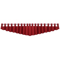 SeGaTeX home fashion Querbehang Hetty Rot mit Schlaufen aus der Landhausserie Hetty Höhe x Breite 40 x 200 cm