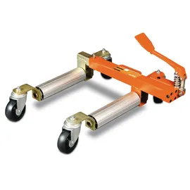 Unicraft Rangierhilfe Aluminium 680 kg orange mit Fußpedal mit Lenkrollen