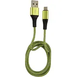 LC-POWER USB-A auf Micro-USB 1 m Grau/Grün