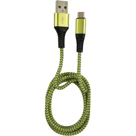 LC-POWER USB-A auf Micro-USB 1 m Grau/Grün