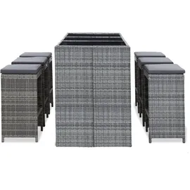 vidaXL Gartenbar Set 7-tlg. grau