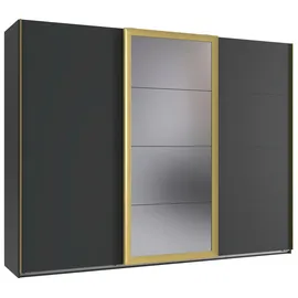 Roller Schwebetürenschrank Katar Graphit-/Goldfarben