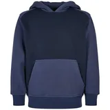 URBAN CLASSICS 2-tone Fake Raglan Kapuzenpullover Mid Night Navy / Dark blue 110-116 cm