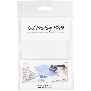 Creativ Company Gel Druckplatte, Größe 12,7x17,8x1 cm, Matt, transparent, 1 Stk