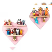 BOARTI Kinderregal Herz hängend für Tonie Figuren platzsparendes Regal Maße: H. 27 x B. 44 x T. 5 cm Wandregal für Figuren Aufbewahrung mit Magneteinsätzen Aufbewahrungsregal Holz
