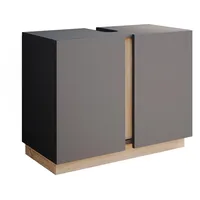 Vicco Waschbeckenunterschrank Gloria Anthrazit/Sonoma 71 x 56 cm mit