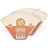 EDESIA ESPRESS – 200 Kegelförmige Kaffeefilter aus Papier – Kaffeefilter Nr.3 für Manuelle Kaffeemaschine, Pour-Over und Sanftes Brühen – Größe 3 Braun