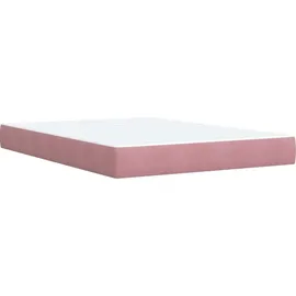 vidaXL Boxspringbett 140 x 200 cm Dunkelrosa