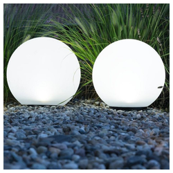click-licht LED Solarleuchte Solar LED Kugel Boule 300mm, Solarleuchten weiß Ø 30 cm x 27,5 cm