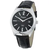 EICHMÜLLER Herrenuhr Schwarz Lederband 40 mm