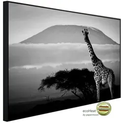 papermoon Infrarotheizung »EcoHeat - Giraffe mit Landschaft«, Matt-Effekt - bunt
