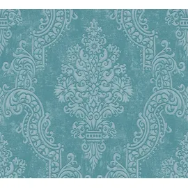 A.S. Création Pure Elegance Ornament-Tapete 0,64 m x 10 m Vliestapete 1 St blau/türkis