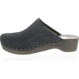 Berkemann Damen Velours-teffler Clogs, Blau, 45 1/3 EU